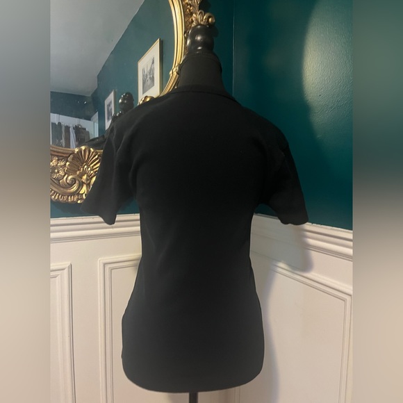 Black ribbed t-shirt - Picture 3 of 3